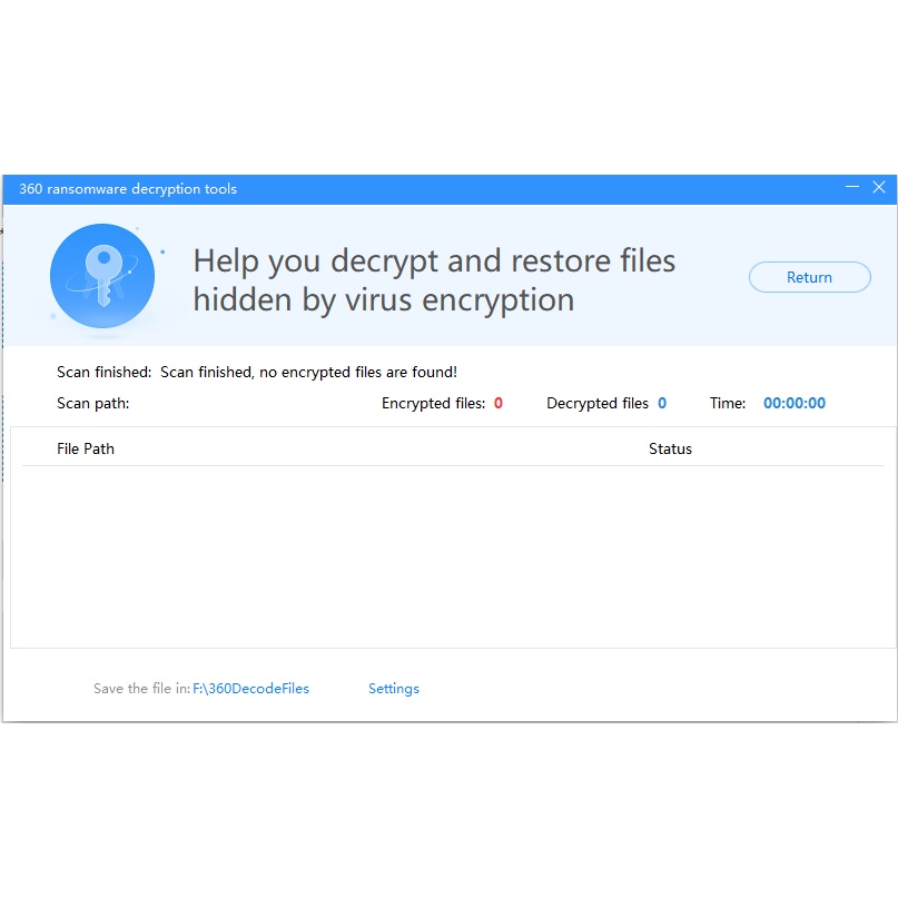 360 Ransomware Decryption Tool