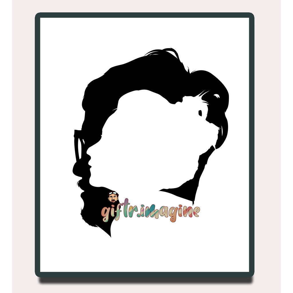 Siluet Wajah / Vektor Wajah / Karikatur Wajah / Karikatur Wisuda / Line Art Wajah