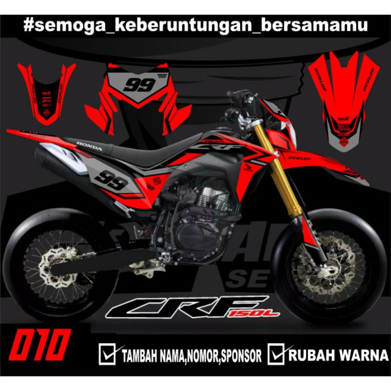 Sticker setiker stiker decal CRF 150 L (010) minimalis Fullbody-Dekal stiker Trail Supermoto