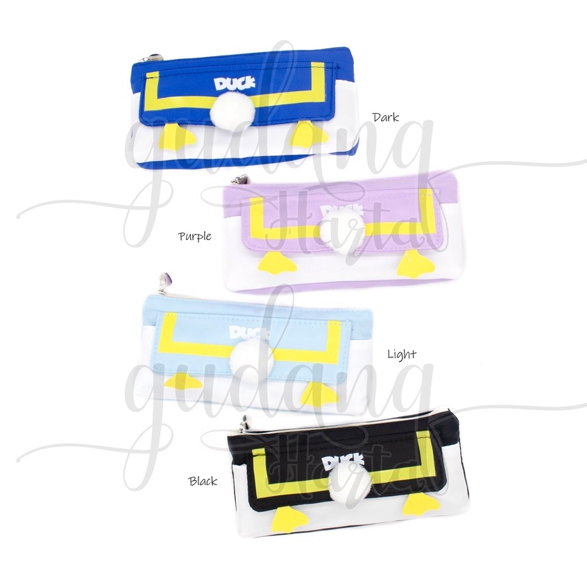 Kotak Pensil Motif Bebek Pencil Case Duck Lucu Tempat Penyimpanan Alat Tulis GH 318002