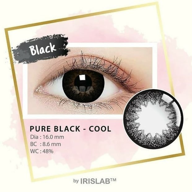 Softlens PURE BLACK DIA 16.00mm MINUS (-3.25 s/d -6.00)  Big Eyes 16mm / Soflens Normal/Lensa  Kontak/BS