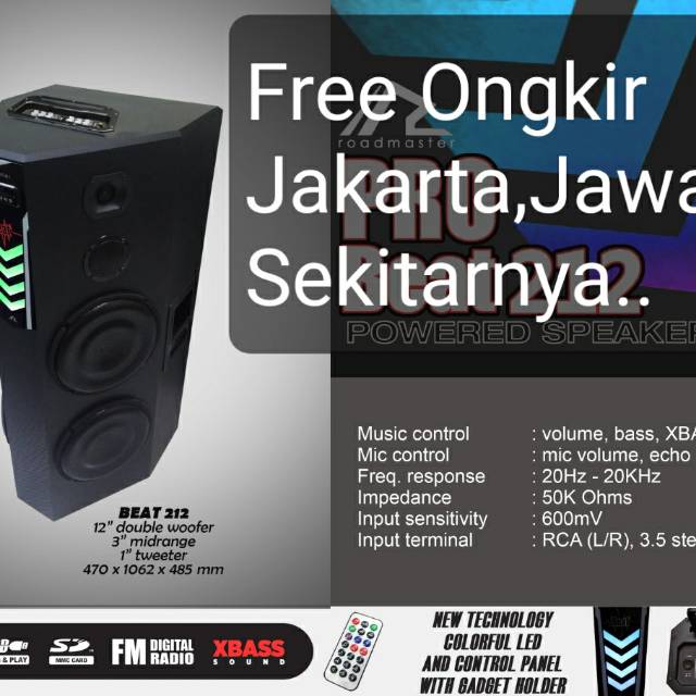 Speaker Aktif Roadmaster Pro Beat 212