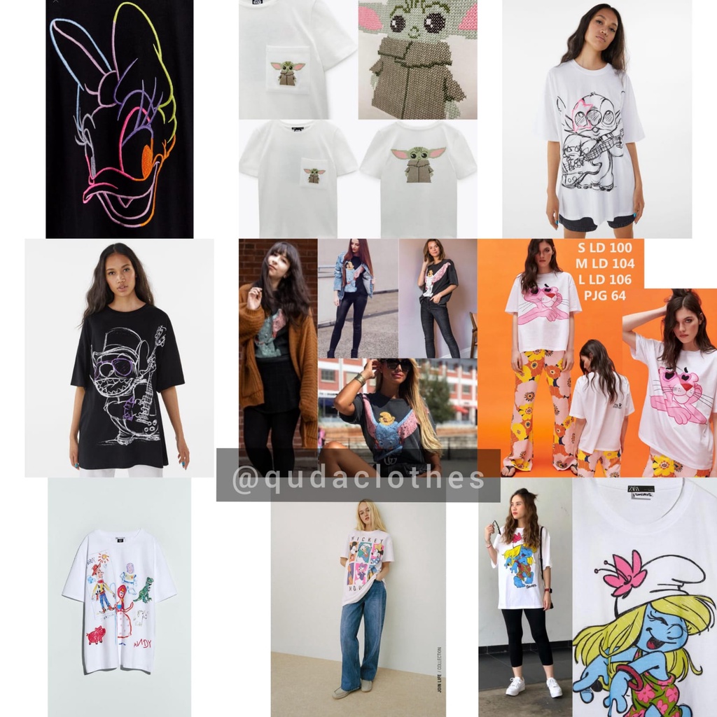 T-SHIRT ZARA X DISNEY BERSHK* BRANDED