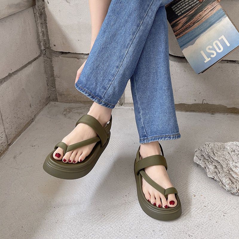 MYSTYLE Lucy Korea Design Sandal Flat Fashion Wanita Import