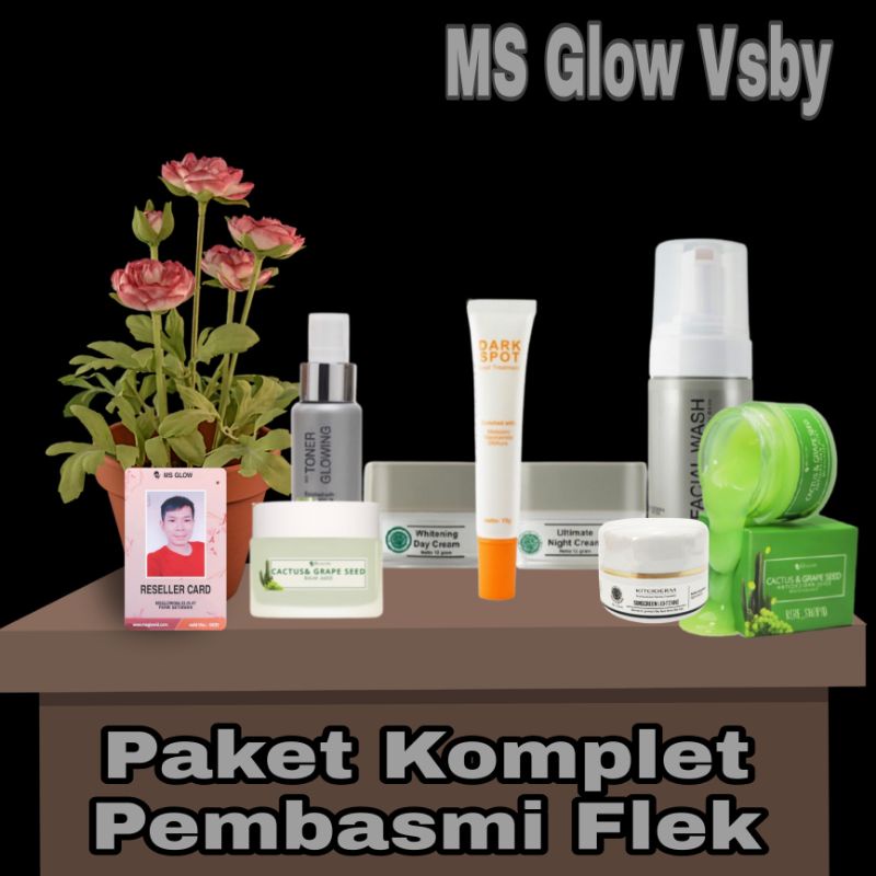 paket komplet pembasmi flek hitam ms glow original 100% / skincare flek lengkap dari ms glow