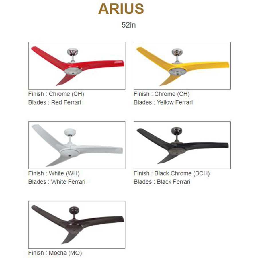 MT EDMA 52IN Arius Kipas Angin Plafon [Ceiling Fan] Dengan Remote Control