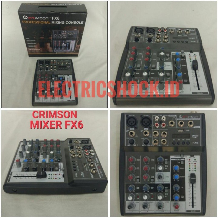 MIXER AUDIO CRIMSON FX6 USB EQUALIZER 6 CHANNEL