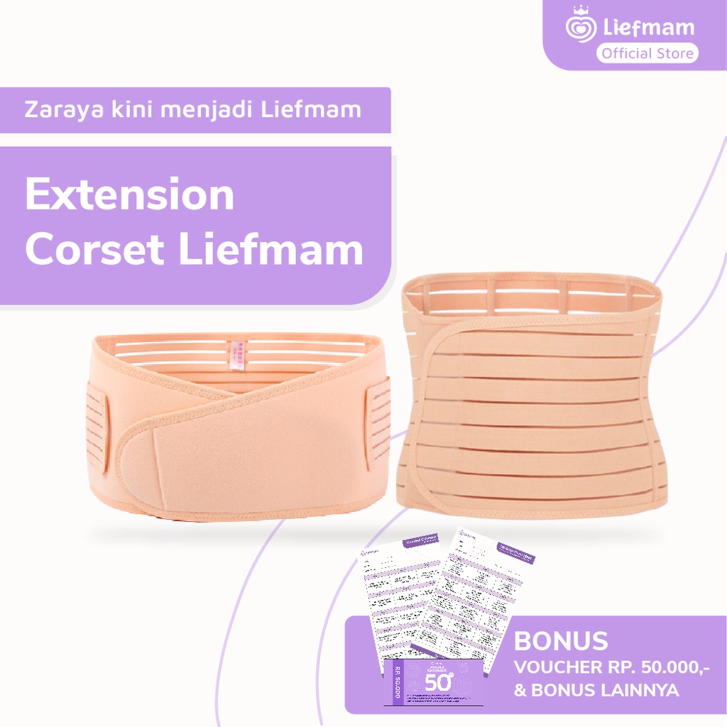 Korset Extension Liefmam (Zaraya) - Korset Perut &amp; Korset Panggul Rangkaian dari Korset 3 in 1 [READY STOCK]