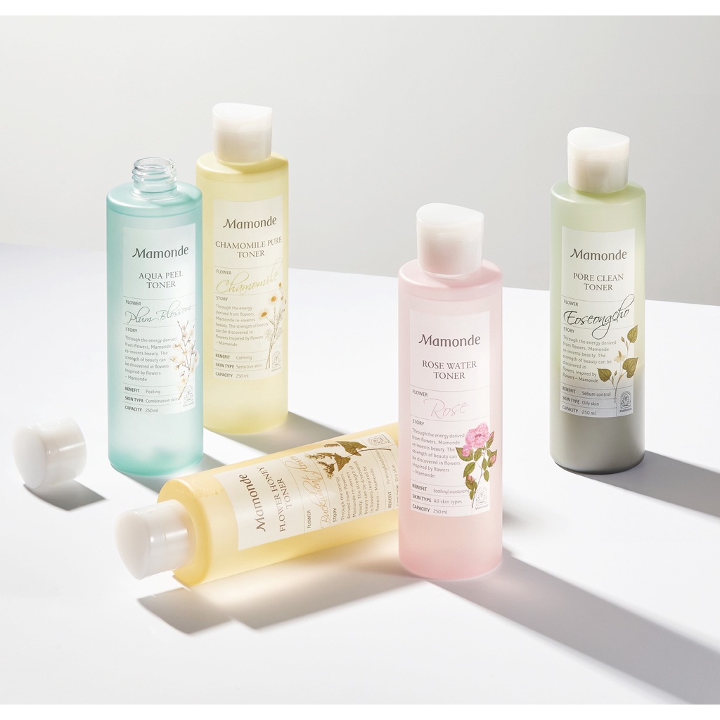 Mamonde Flower Toner All Varian Fullsize Ukuran Besar BPOM - Rose Toner / Chamomile Toner / Pore Clean Toner / Aqua Peel Toner / Centella Trouble Toner / Narcissus Ampoule Toner - 250 ml / 150 ml