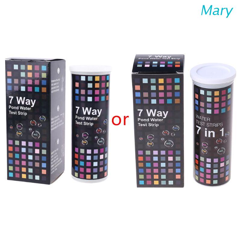 Mary 50pcs / Set Alat Tes Kualitas Air Klorin / Alkalinitas / PH 7 in 1 Untuk Akuarium