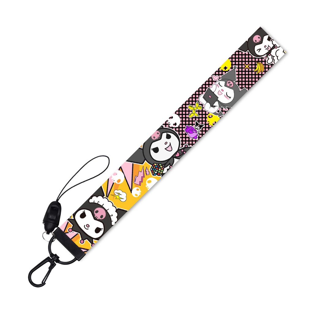 Kuromi kuromi Tali lanyard Panjang Motif Kartun Untuk Gantungan Kunci / Handphone