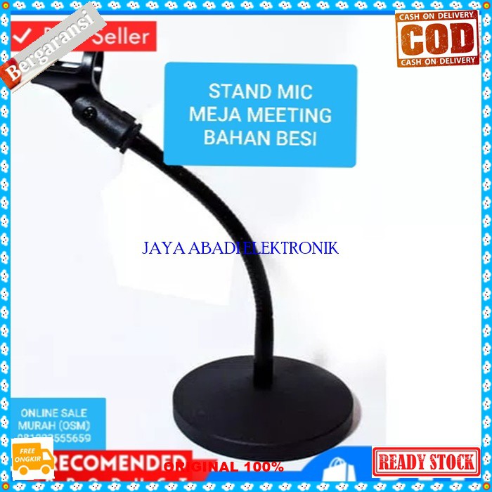 G46 ORI Stand Mic Meja full besi flexsible standing Ori mimbar podium holder mik table microphone