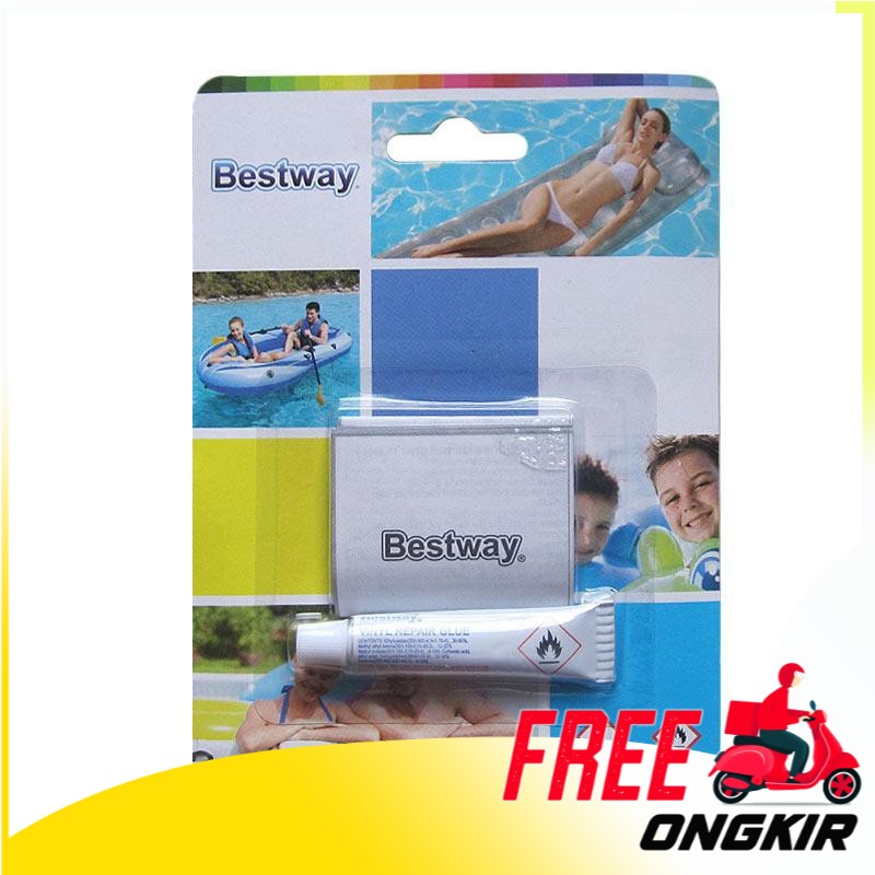 LEM TAMBAL KASUR ANGIN / LEM BESTWAY Repair KIT Balon Kolam Karet Kasur Bantal Sofa MURAH COD