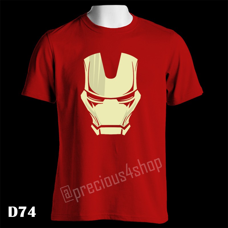 IRON MAN Face Marvel DC Comic | Kaos Couple | Family T-Shirt