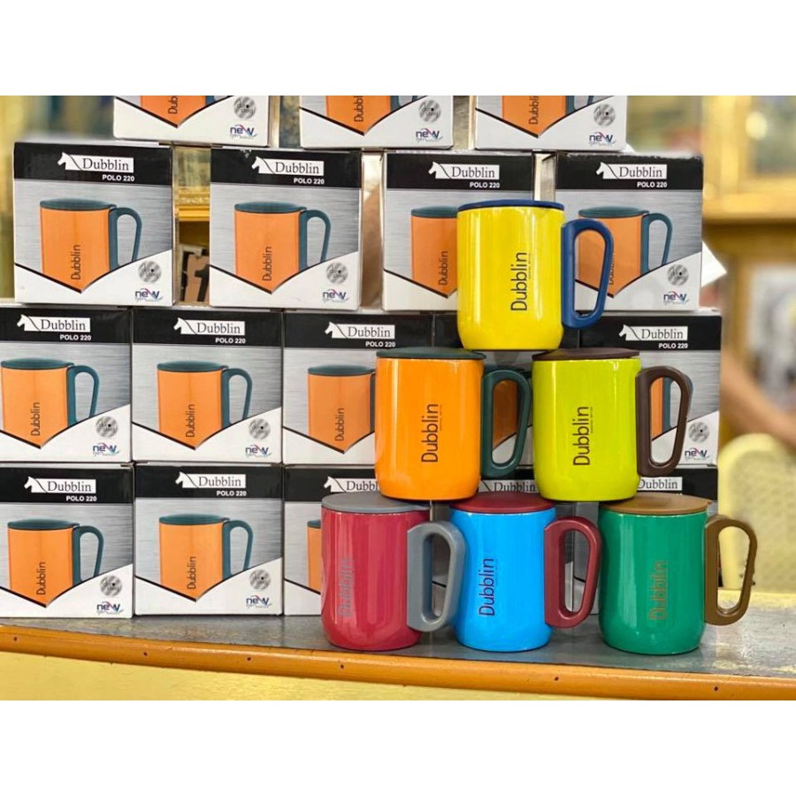 (VCM) MUG DUBBLIN GELAS CANGKIR TAHAN PANAS DUBBLIN 220 ML KOPI TEH STAINLESS STEEL