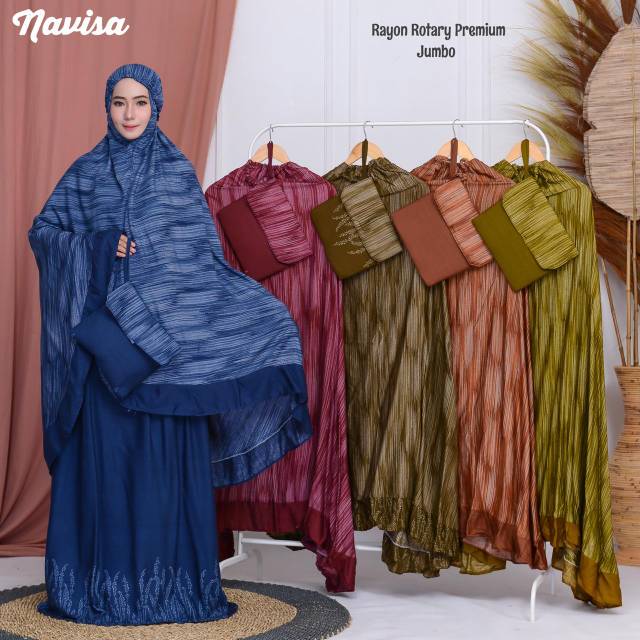 GROSIR MUKENA NAVISA RAYON ROTARY PREMIUM JUMBO