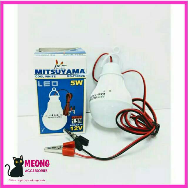 LAMPU AKI LED 5 WATT DC 12V MITSUYAMA / BOHLAM LED AKI 2 CAPIT