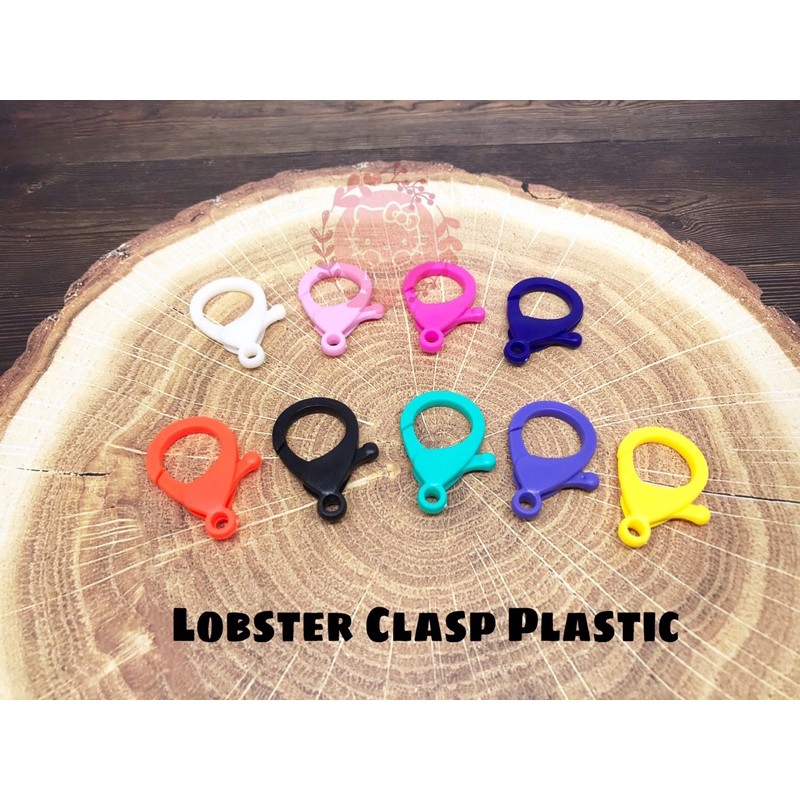 Gantungan kunci Lobster Clasp Plastik 25mm dan 35mm kokot Kait udang masker plastik