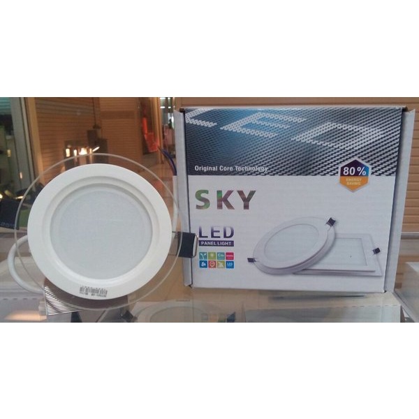 Lampu LED Downlight panel SKY LED 6w Bulat 3 warna