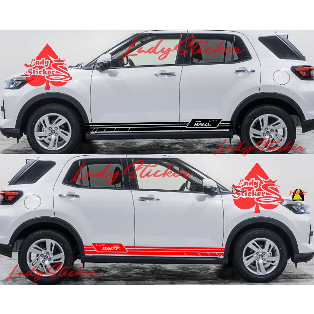 Sticker raize cutting sticker stiker mobil toyota raize rocky terbaru