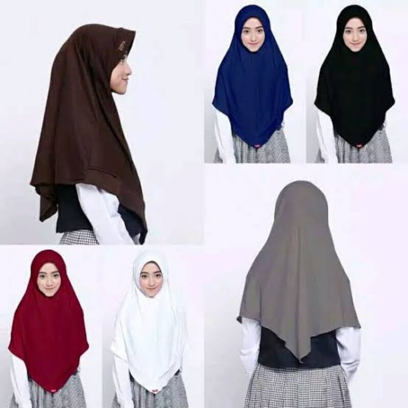 KERUDUNG BERGO JILBAB SEKOLAH ANAK SD SMP SMA ZOYA WARNA LENGKAP