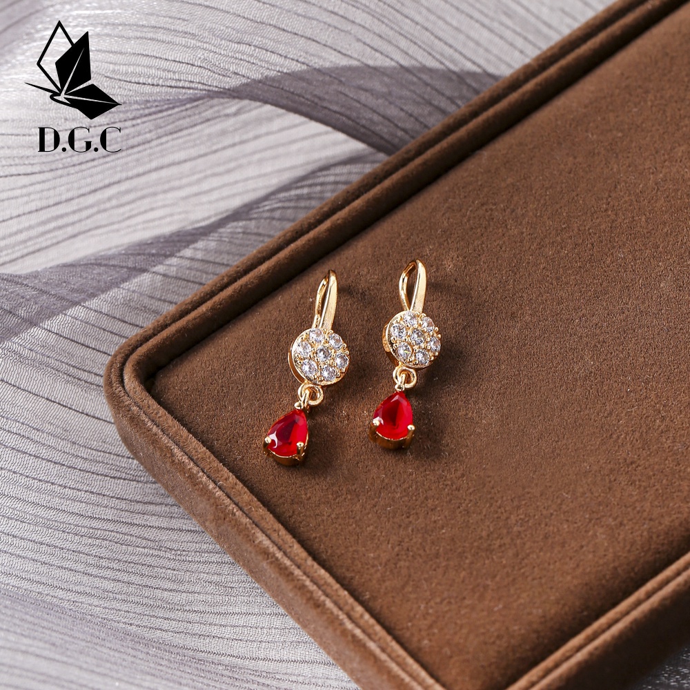 ✅COD Anting Titaniun Korea Earrings Emas Jumbai Berlian Murah Giwang Tindik Perhiasan D192