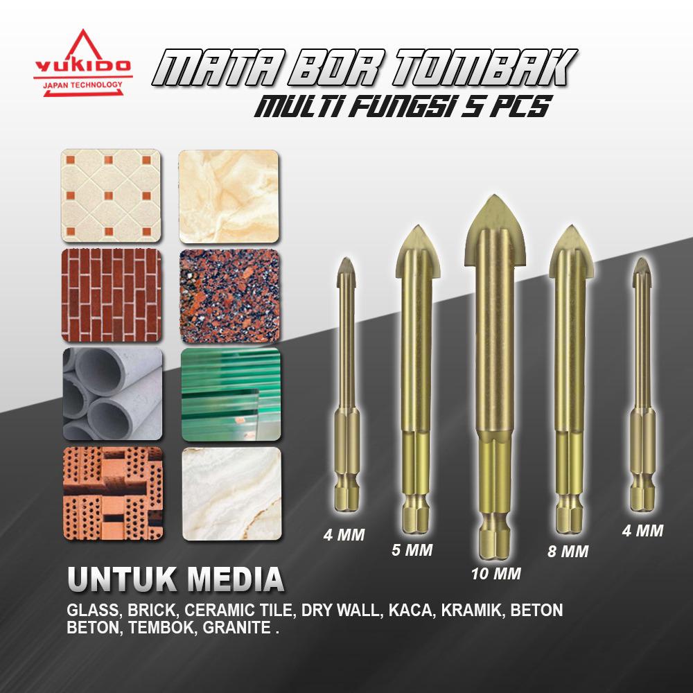 [BEST QUALITY] MATA BOR TUNGSTEN DRILL BIT 10MM 5PCS MERK YUKIDO