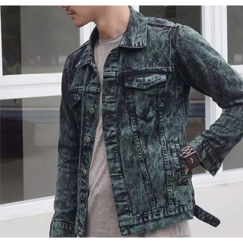 JAKET JEANS COWOK RIPPED SKINNY JEANS HIJAU ARMY SRETCH SOFT JEANS PEKAT BAGUS TEBAL KEREN