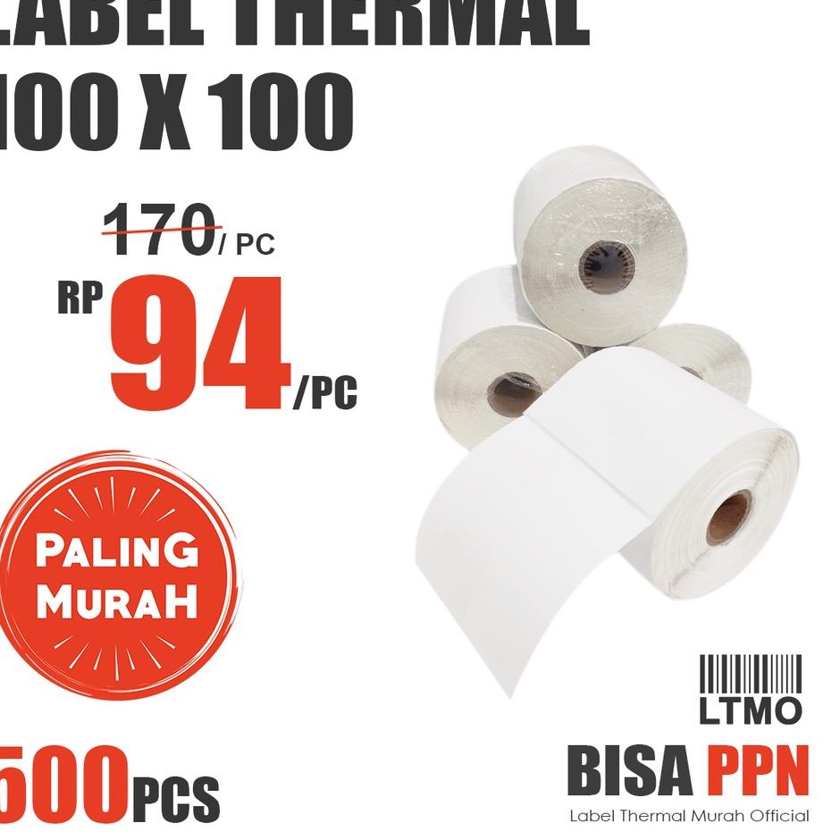 

Trendy Label Bare 100 x 100 kertas stiker thermal