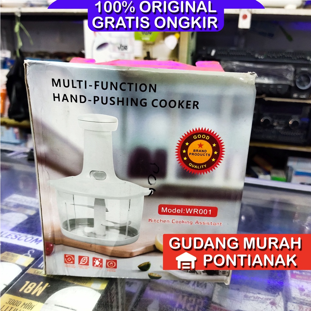 Chopper Manual Multi fungsi Food Procesor penggiling bumbu dan daging