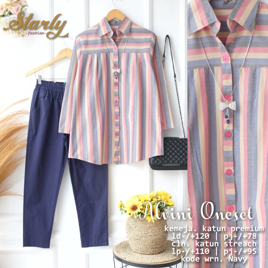 RATI - One Set Celana Jumbo Premium Alvini Anty Hijab Fashion Solo