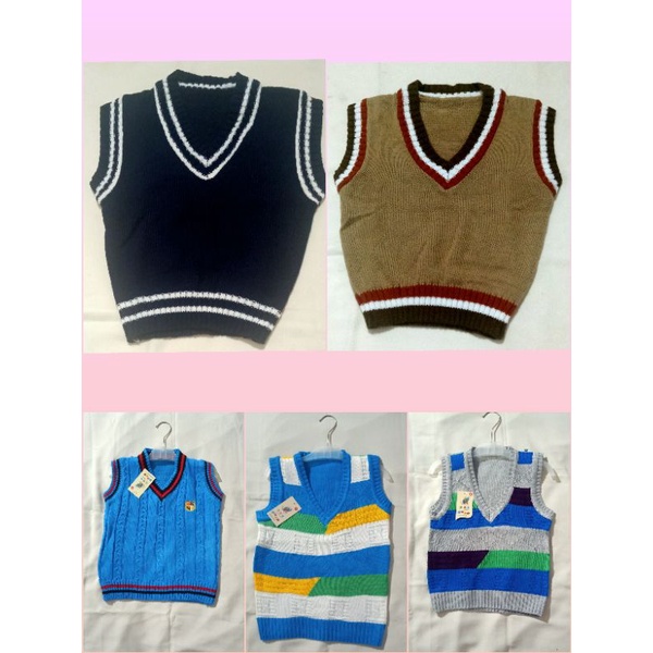 Rompi / vest rajut/ knit baju anak cowok/laki import / lokal 1-8 tahun fashion pergi jalan pesta for