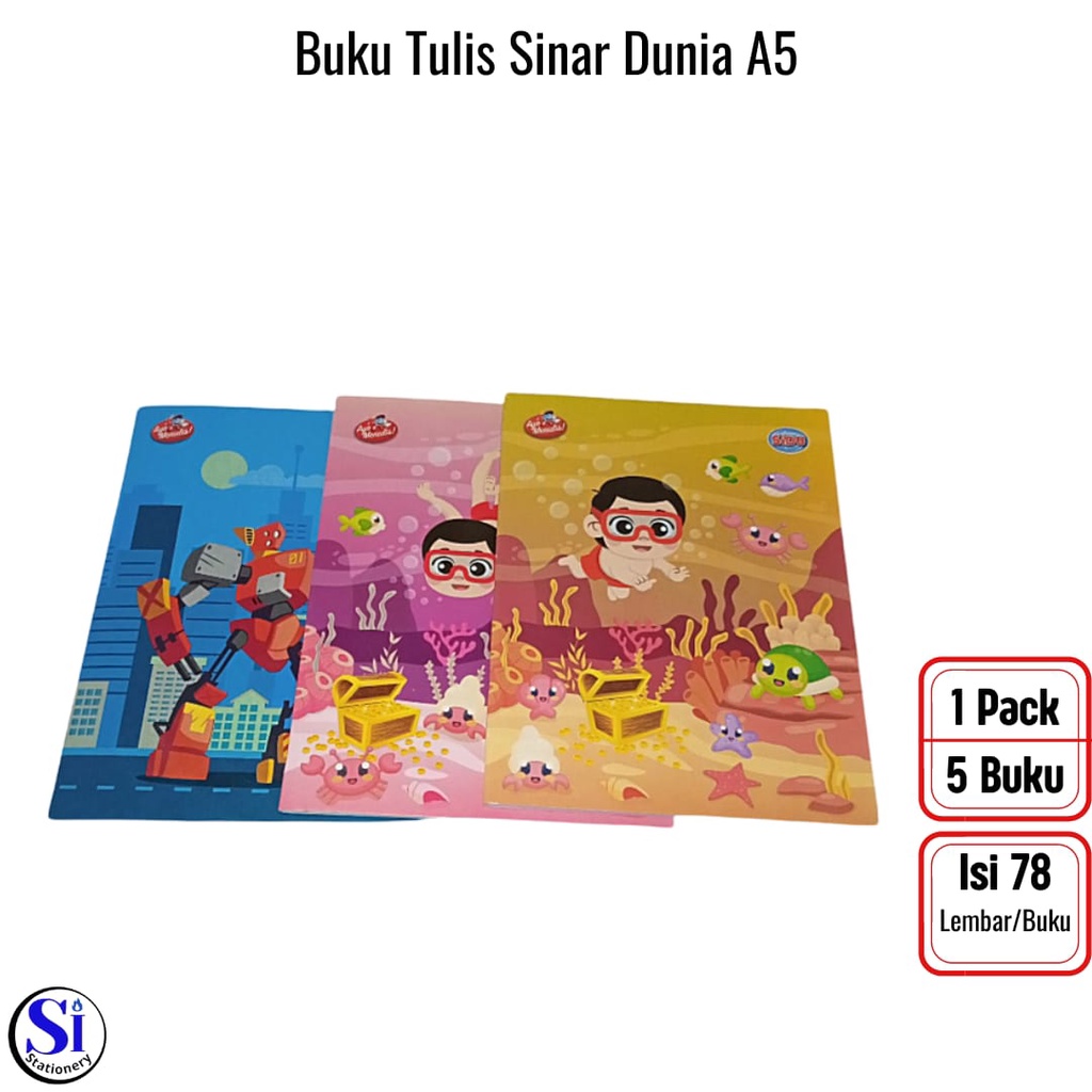 

Buku Tulis Sinar Dunia SIDU A5/KWARTO 78 Lembar