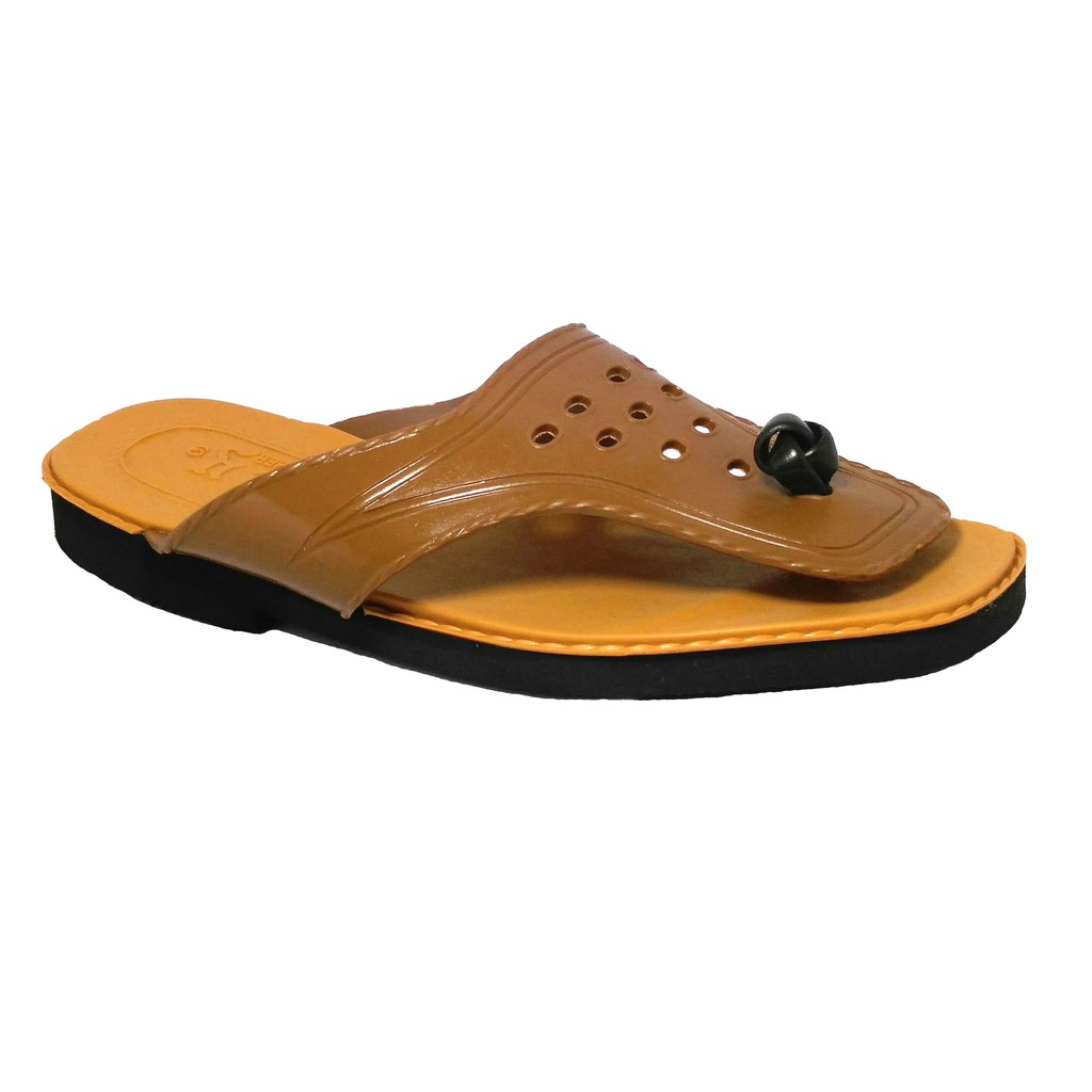 HQo Sandal Lily Japit / Sendal Lili Si Pitung Klasik - Coklat Emas