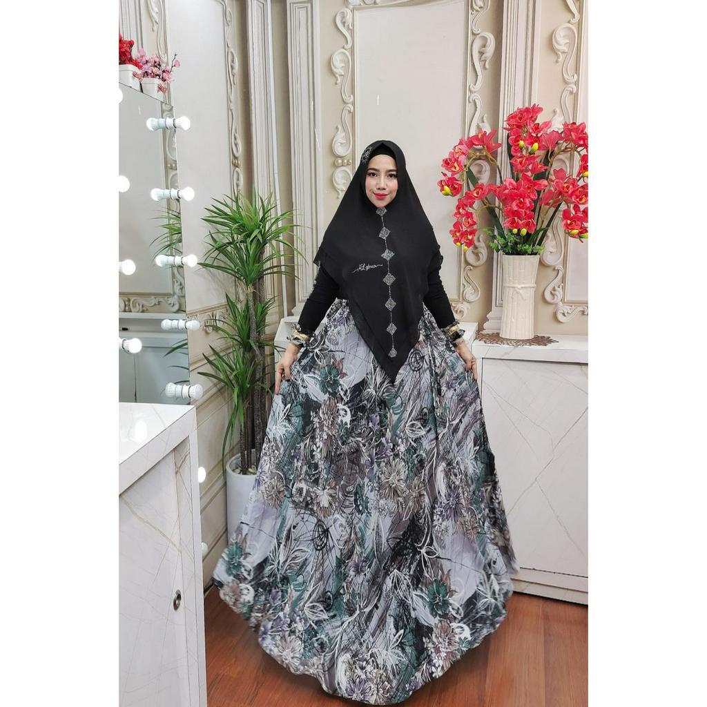 GAMIS SYARI PREMIUM AZURA GAMIS MEWAH SIMPEL SET HIJAB ELEGAN