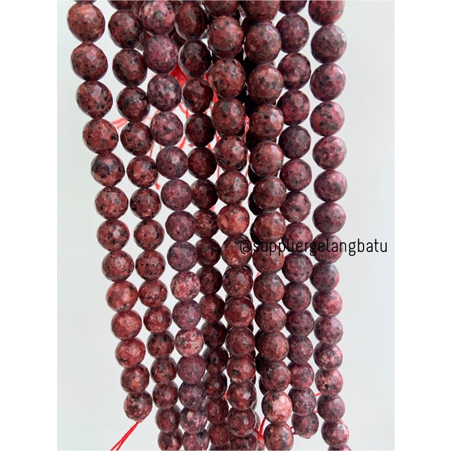 batu alam KAPUR MERAH RARE FACETED 10mm RED CUTTING aksesoris craft bahan kalung gelang anting strap mask kerajinan tangan craft citayam fashion week etink vintage elegan bali manik crystal perhiasan