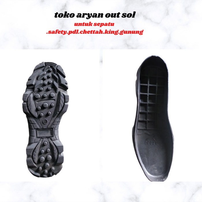 Sol Sepatu Bawah Karet Pria.outsole sepatu TNI AD TNI AU TNI AL PORLI PDL SATPOL PP