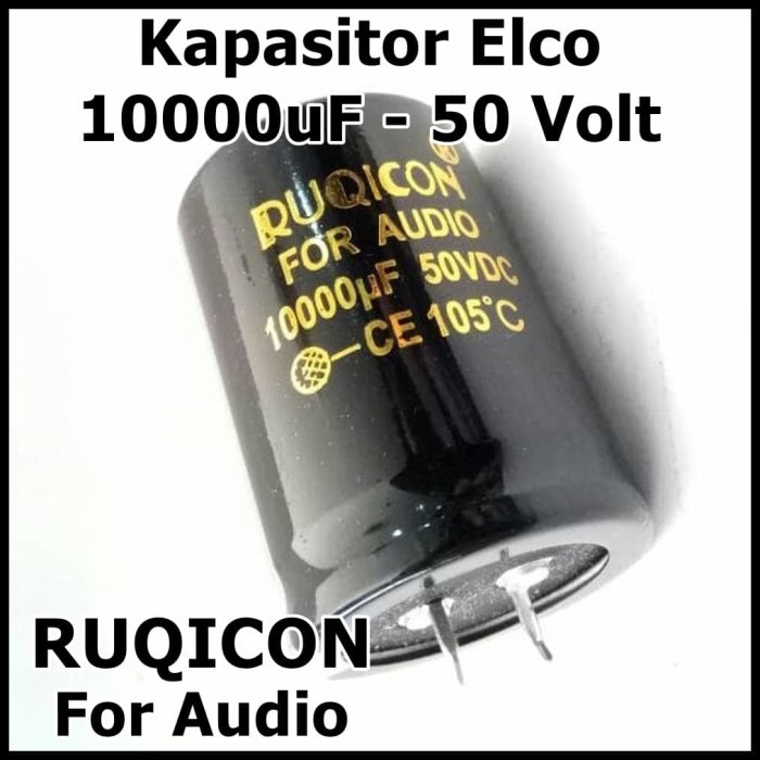 ORIGINAL Kapasitor Elco 10000uF 50V RUQICON Full For Audio