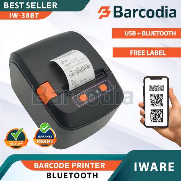 BUNDLING PRINTER LABEL BARCODE BLUETOOTH USB + KERTAS STIKER LABEL GARANSI / PRINTER CETAK RESI