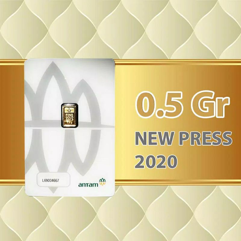 Logam Mulia Emas Antam 0,5 gram Certicard/Certieye 2020