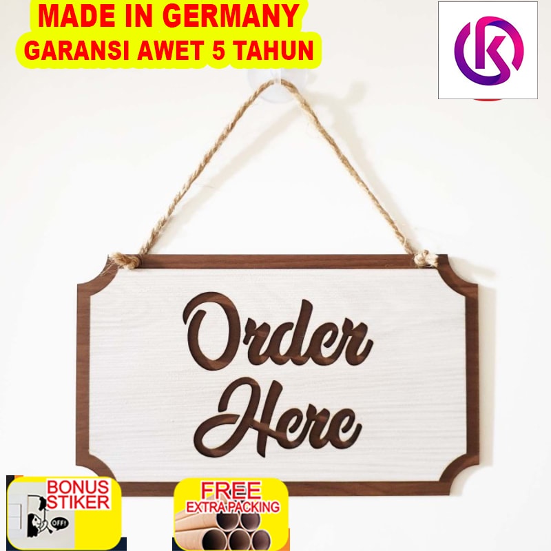 

Murah Gantungan Sign Cafe / Resto - Order Here Kotak