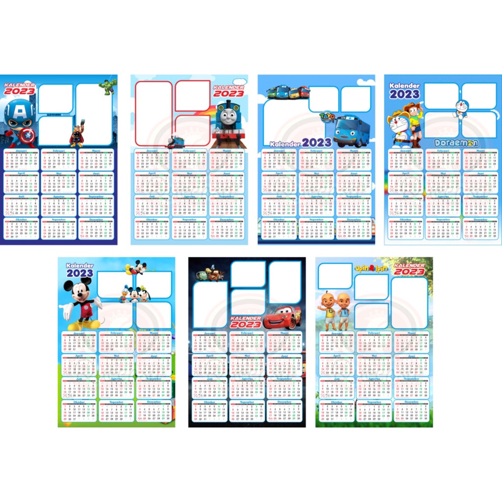 

Kalender anak Kalender lucu kalender karakter tanggalan foto kalender foto