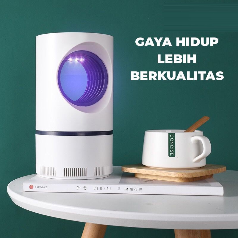 Mosquito Killer Lamp &amp; Lampu LED Ampuh Membasmi Nyamuk Aman Untuk Bayi Keluarga PUTIH