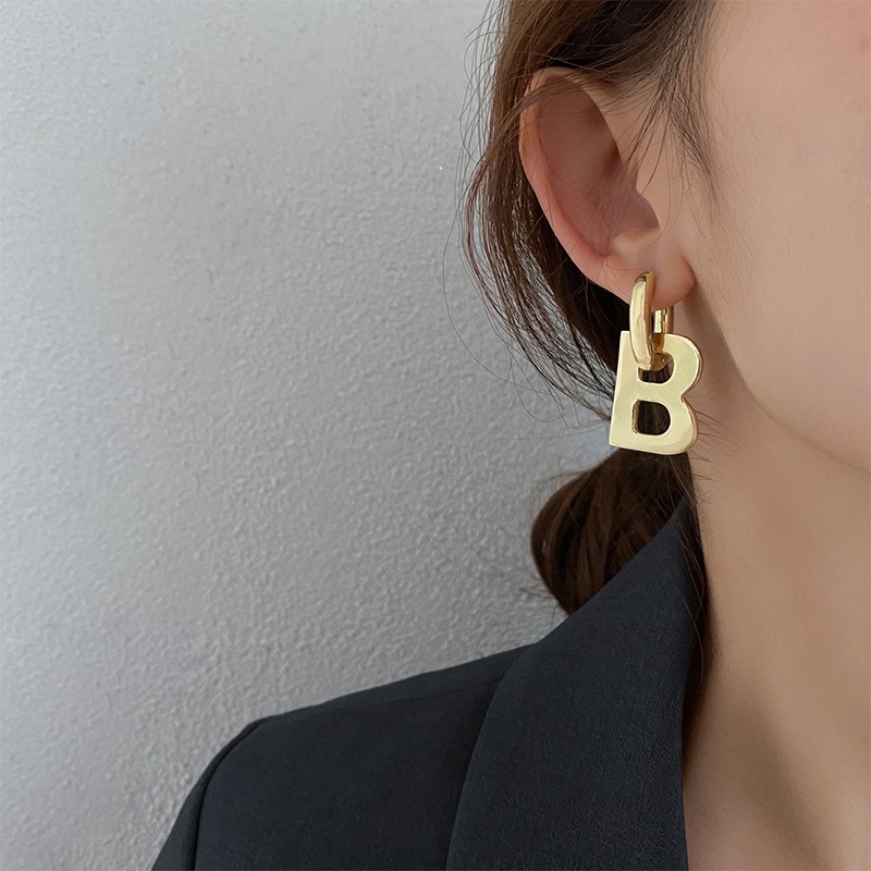 Letter B Earrings Accessories Exquisite Temperament Trendy