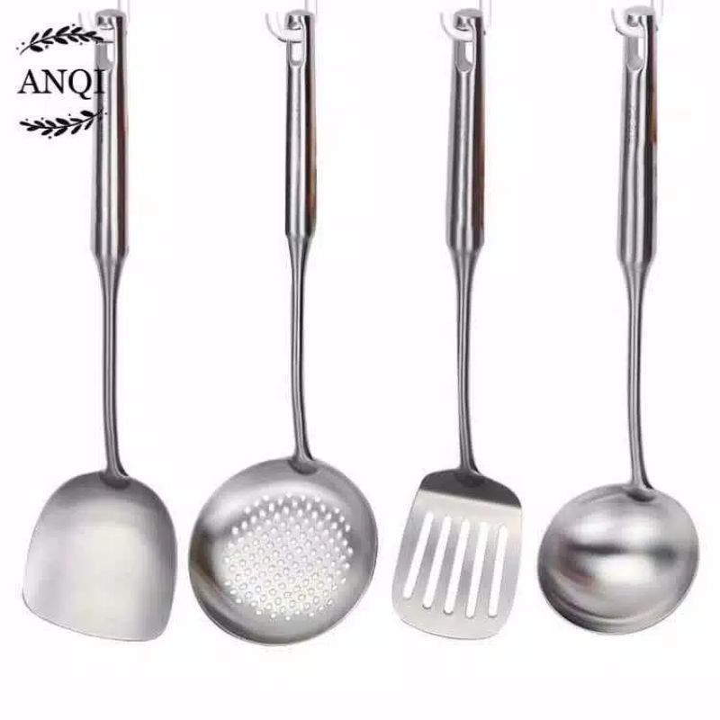 Set Alat Masak Isi 4 Dan Isi 6Spatula Kitchen Set Stainless Steel Berkualitas / RH-2180-5