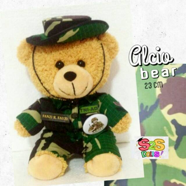 Boneka Beruang Tentara (TNI-AD, TNI-AL, TNI-AU)