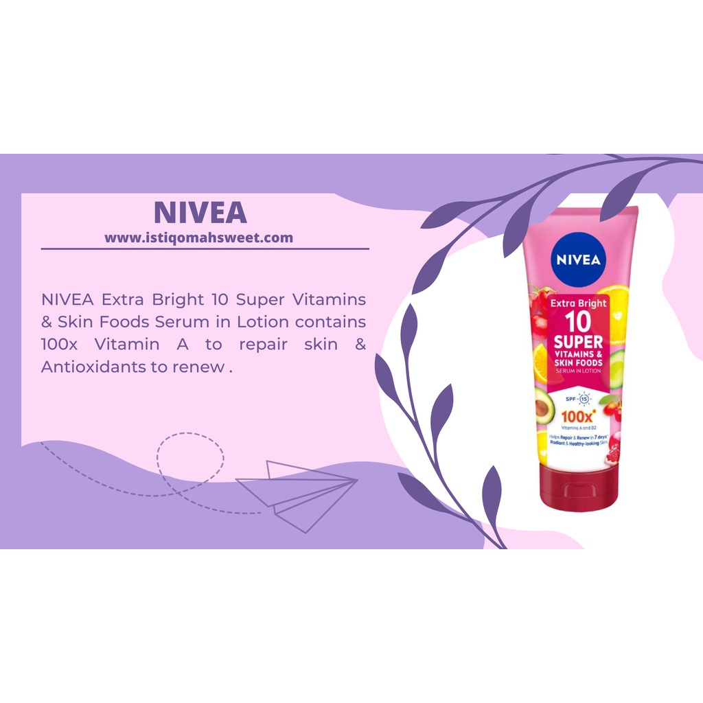 Nivea Extra Bright 10 Super Vitamins &amp; Skin Foods Serum in Lotion