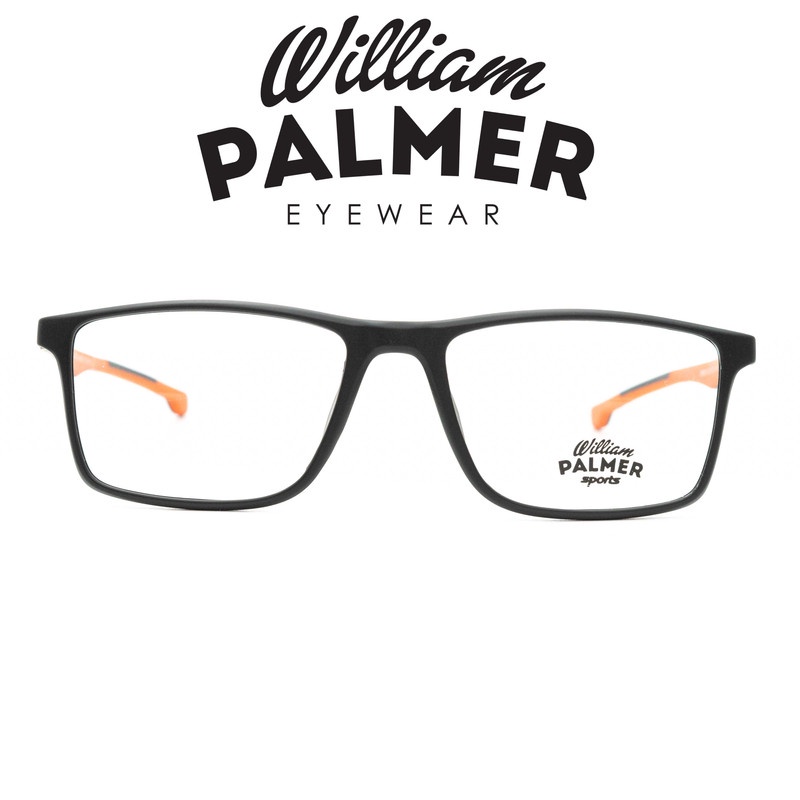 William Palmer Kacamata Pria Wanita Sport 8829 C005 Black Orange