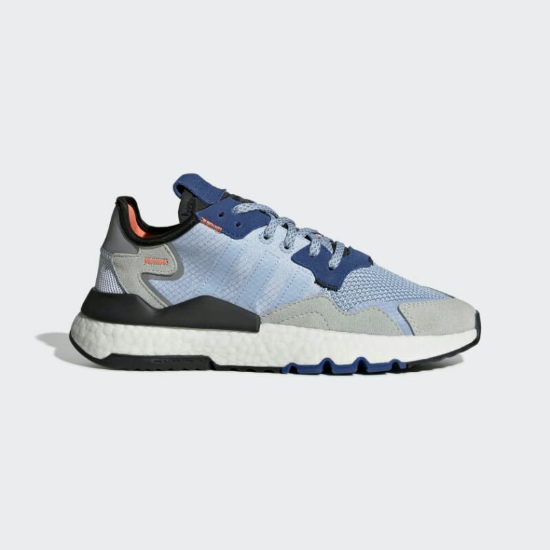 Adidas Nite Jogger Women Shoes Glow Blue Original