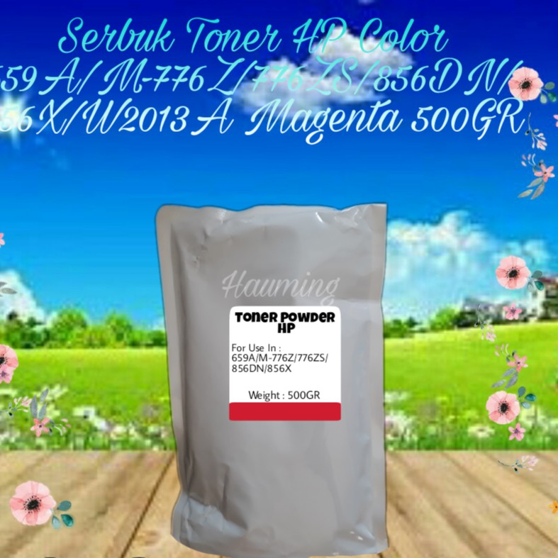 Serbuk Toner Powder Refill Color HP 659A M776 M856 M776ZS M856DN M856X W2013A Magenta 500gr